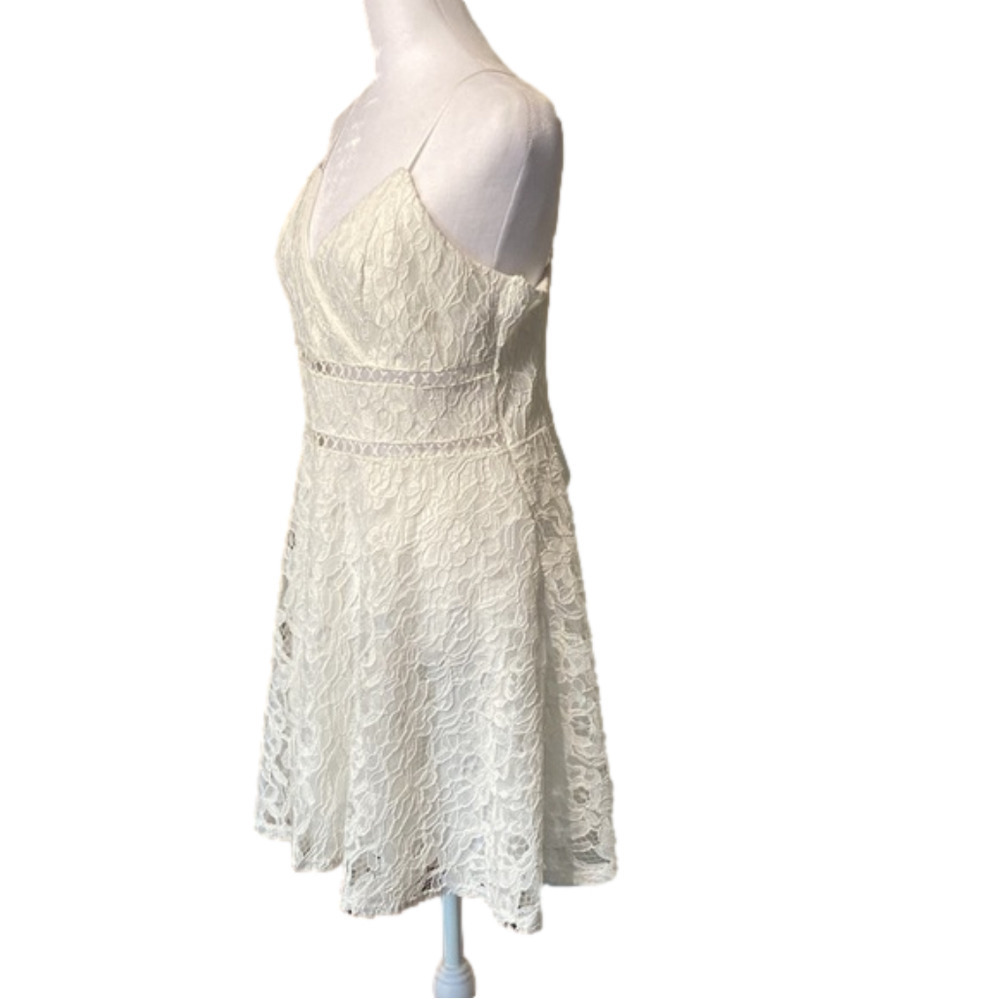 Row A White Lace Skater Dress Size XL - Picture 5 of 9